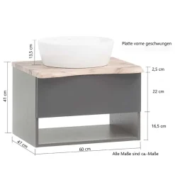 Bad Unterschränke|Badezimmerschränke*Pharao24 Waschtischkonsole Vressa