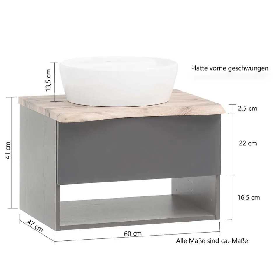 Bad Unterschränke|Badezimmerschränke*Pharao24 Waschtischkonsole Vressa