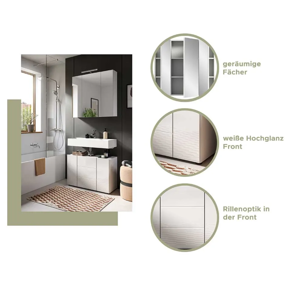 Pharao24 Waschtischunterschrank Adeass> Badezimmerschränke|Waschbeckenunterschränke