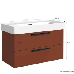 Waschbeckenunterschränke|Bad Unterschränke*Pharao24 Waschtischunterschrank Addara