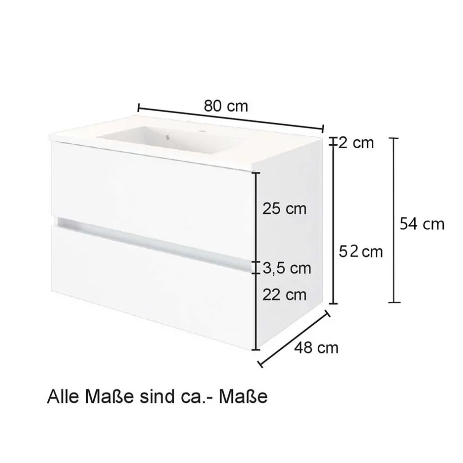 Waschbeckenunterschränke*Pharao24 Waschtischunterschrank Curdinan