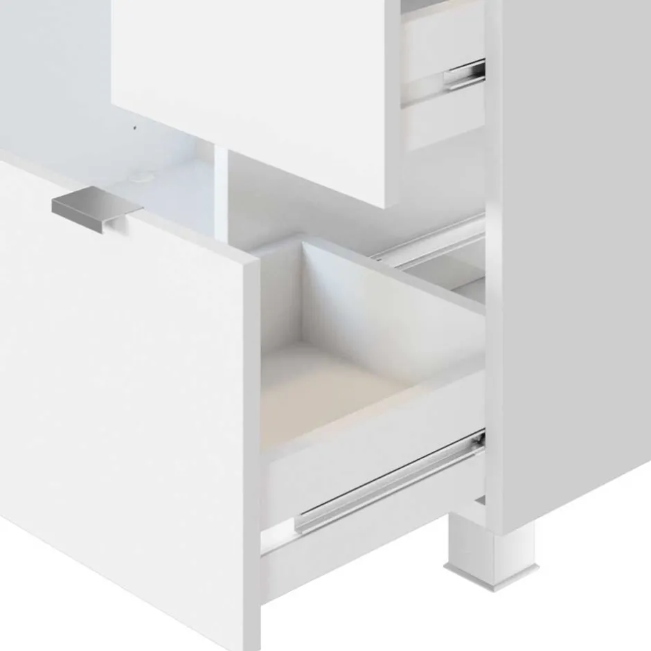 Pharao24 Waschtischunterschrank Graphit> Waschbeckenunterschränke|Badezimmerschränke