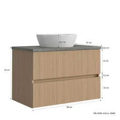 Waschbeckenunterschränke|Bad Unterschränke*Pharao24 Waschtischunterschrank Mino