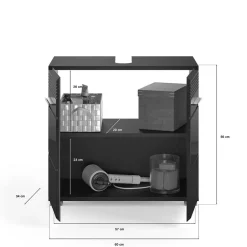 Badezimmerschränke|Waschbeckenunterschränke*Pharao24 Waschtischunterschrank Reggio