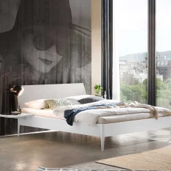 Pharao24 Weiß lackiertes Bett Lagon> Doppelbetten|Massivholzbetten