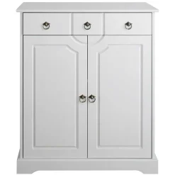 Wohnzimmerkommoden|Küchenkommode*Pharao24 Weiße Dielen Kommode Xisin