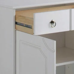 Wohnzimmerkommoden|Küchenkommode*Pharao24 Weiße Dielen Kommode Xisin