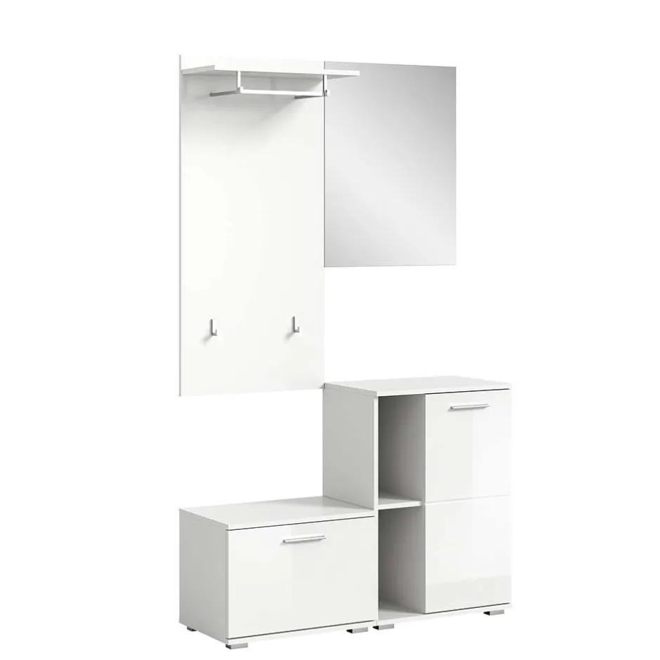 Pharao24 Weiße Dieleneinrichtung Ampiano> Garderobensets