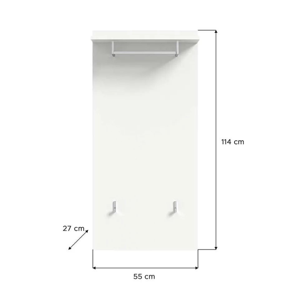 Pharao24 Weiße Dieleneinrichtung Ampiano> Garderobensets