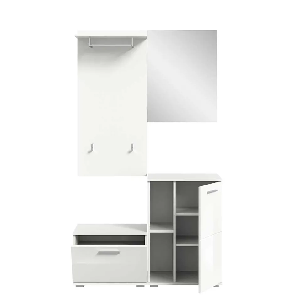 Pharao24 Weiße Dieleneinrichtung Ampiano> Garderobensets