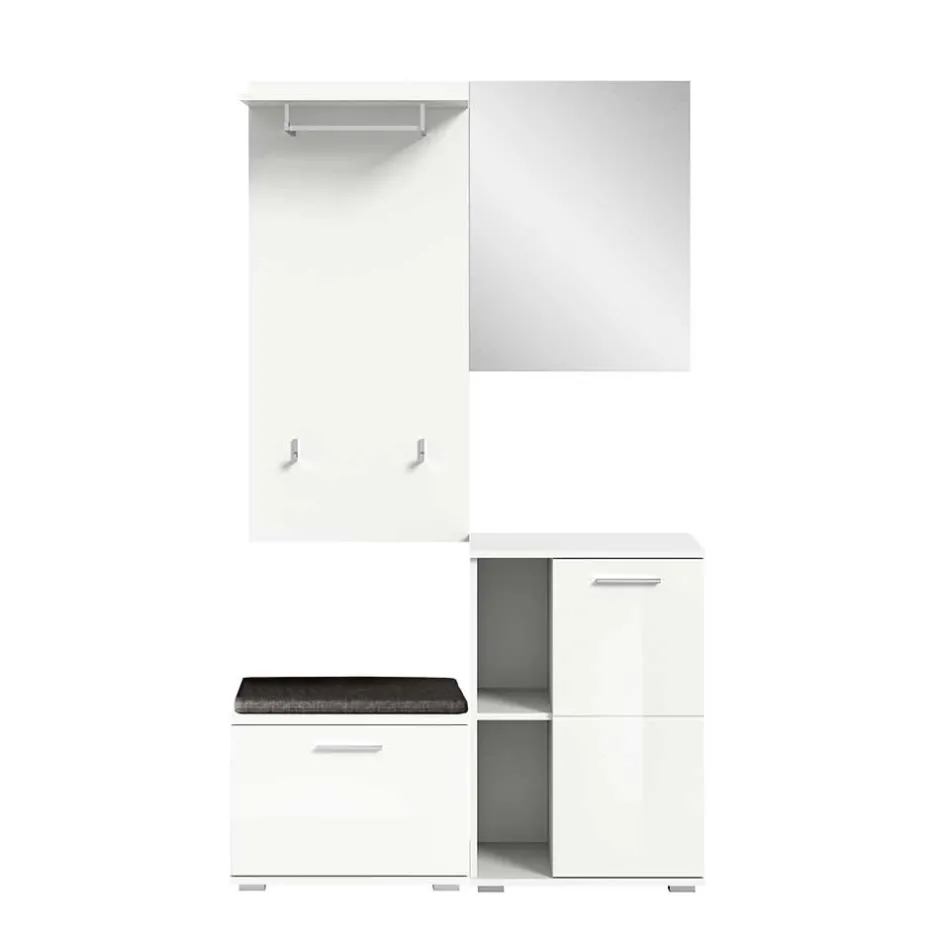 Pharao24 Weiße Dieleneinrichtung Ampiano> Garderobensets