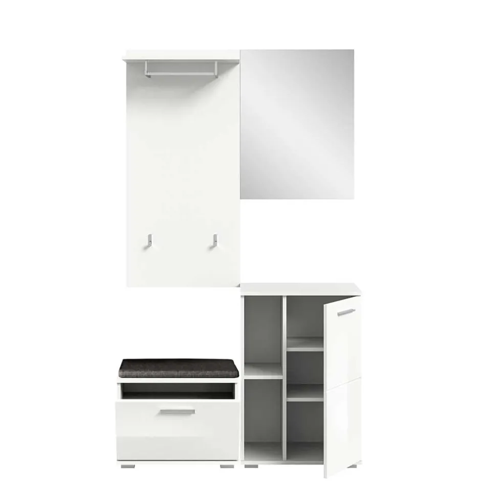 Pharao24 Weiße Dieleneinrichtung Ampiano> Garderobensets