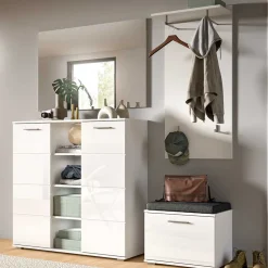 Pharao24 Weiße Garderobe Ampiano> Garderobensets