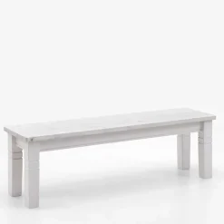 Pharao24 Weiße Massivholz Bank Kalimba><noscript><img width=