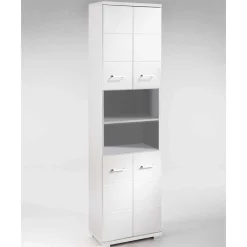 Pharao24 Weißer Badhochschrank Zirco> Bad Hochschränke