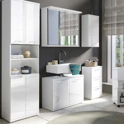 Pharao24 Weißer Badhochschrank Zirco><noscript><img width=