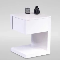 Pharao24 Weißer Beistelltisch Anuta> Telefontische