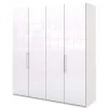Jugendkleiderschrank*Pharao24 Weißer Falttürenschrank Grinzia