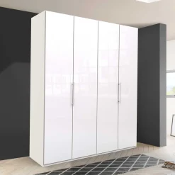 Jugendkleiderschrank*Pharao24 Weißer Falttürenschrank Grinzia