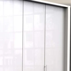 Jugendkleiderschrank*Pharao24 Weißer Falttürenschrank Grinzia