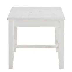 Pharao24 Weißer Holzhocker Mures><noscript><img width=