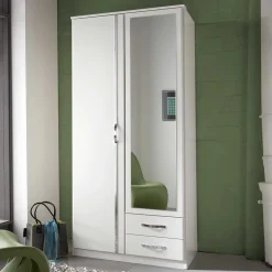 Jugendkleiderschrank|Drehtürenschränke*Pharao24 Weißer Jugendkleiderschrank Alkatar