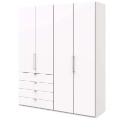 Pharao24 Weißer Kleiderschrank Emiliano> Jugendkleiderschrank