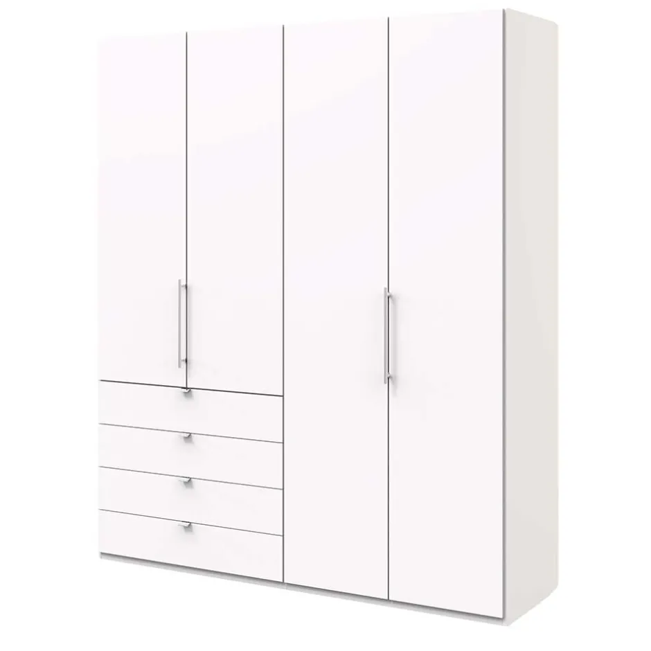 Pharao24 Weißer Kleiderschrank Emiliano> Jugendkleiderschrank