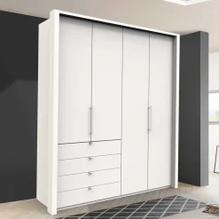 Pharao24 Weißer Kleiderschrank Emiliano> Jugendkleiderschrank