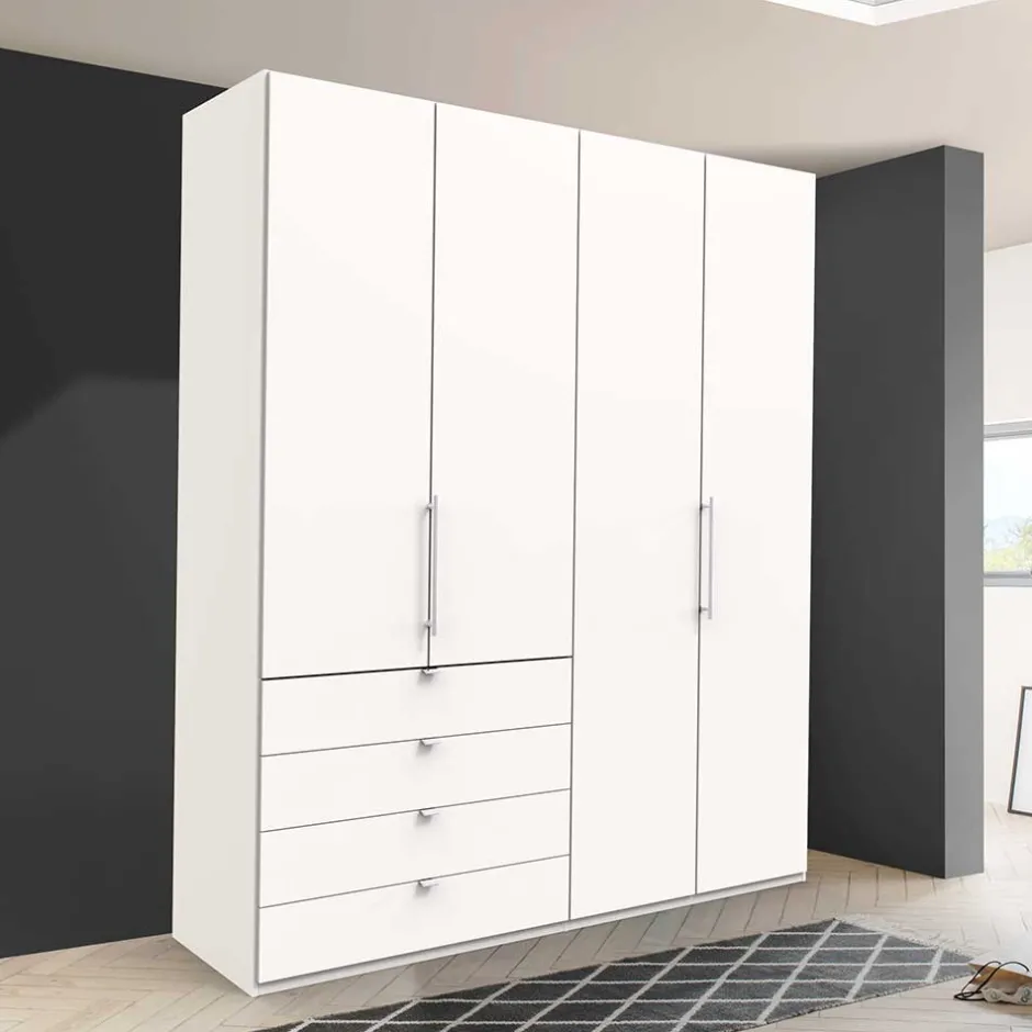 Pharao24 Weißer Kleiderschrank Emiliano> Jugendkleiderschrank