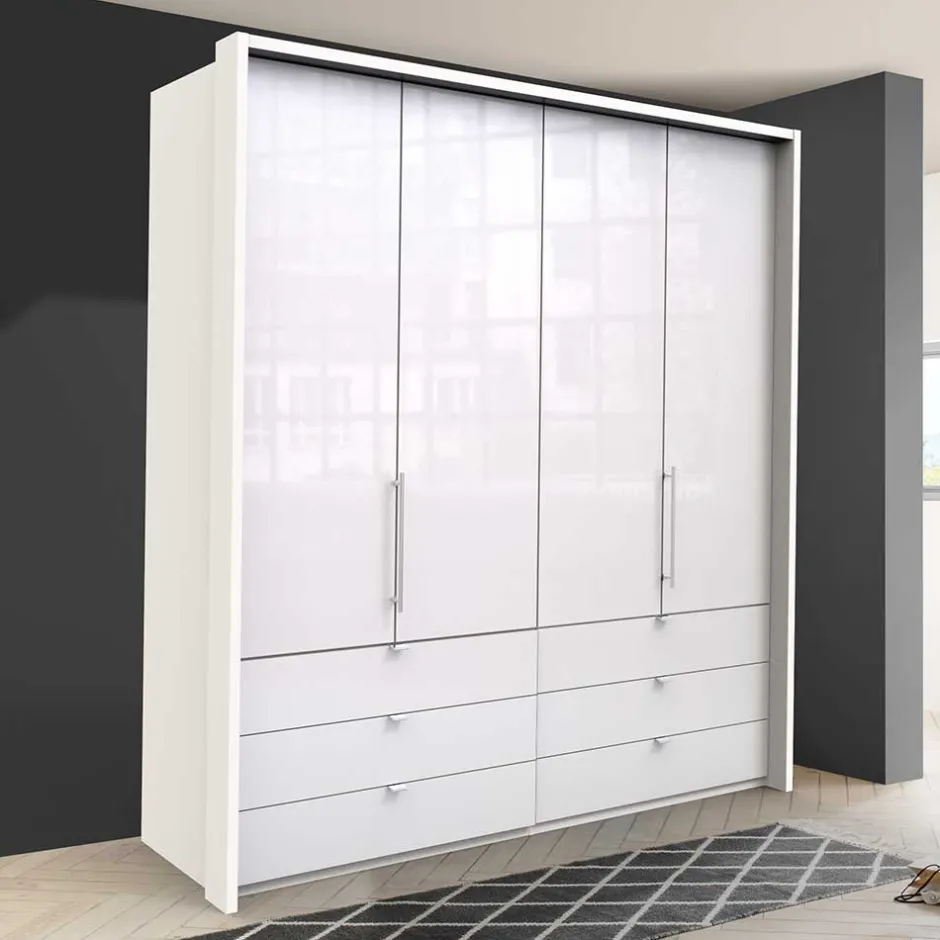 Jugendkleiderschrank*Pharao24 Weißer Kleiderschrank Grinzia