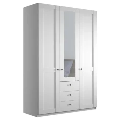 Pharao24 Weißer Kleiderschrank Tudana> Drehtürenschränke|Kleiderschränke