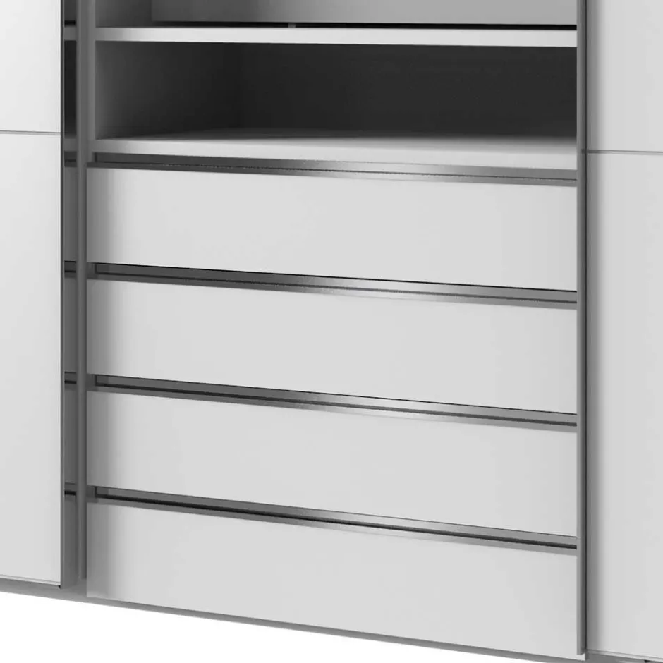 Schiebetürenschränke*Pharao24 Weißer Schiebetürenschrank Lymesca