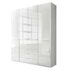 Pharao24 Weißer Schrank Schlafzimmer Bean> Drehtürenschränke|Jugendkleiderschrank