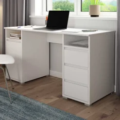 Computertische|Jugendschreibtische*Pharao24 Weißer Schreibtisch Nagati