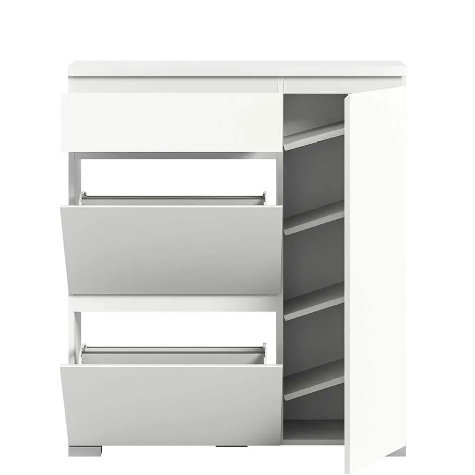 Pharao24 Weißer Schuh Schrank Filicudio> Schuhschränke