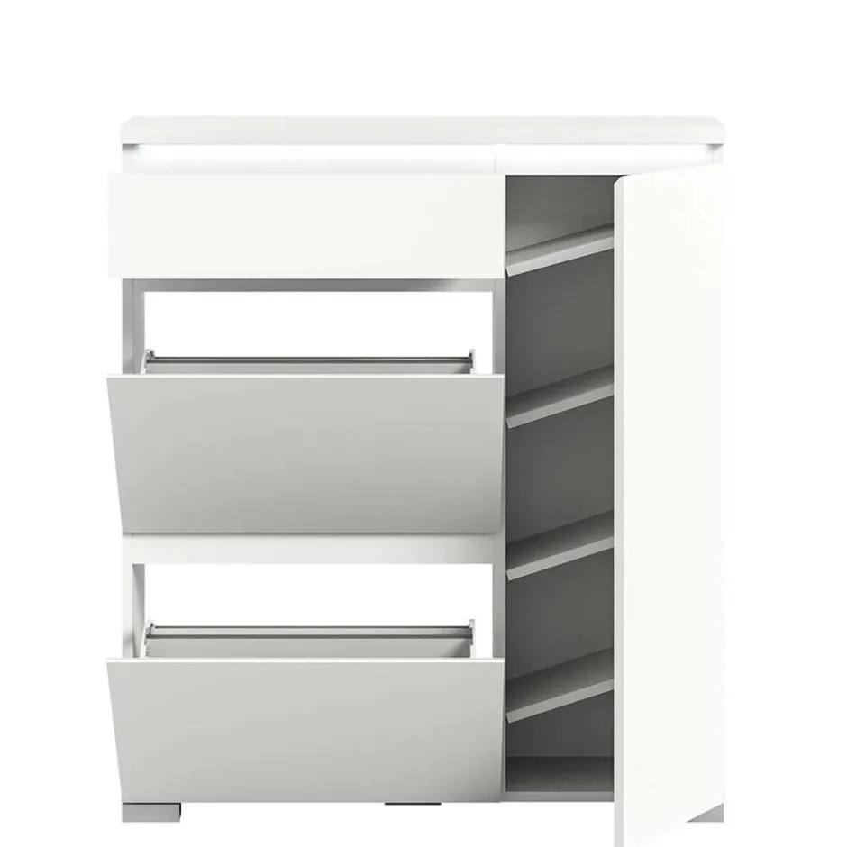 Pharao24 Weißer Schuh Schrank Filicudio> Schuhschränke