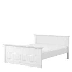 Massivholzbetten|Funktionsbetten*Pharao24 Weißes Bett Vomano