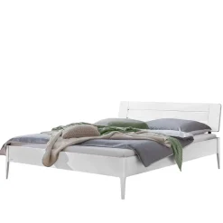 Doppelbetten|Massivholzbetten*Pharao24 Weißes Bett 140x200 cm Zonga