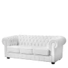 Polstermöbel|Wohnzimmercouch*Pharao24 Weißes Chesterfield Sofa Jymm