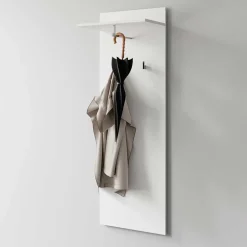 Garderoben Paneele|Wandgarderoben*Pharao24 Weißes Garderobenpaneel Mazira