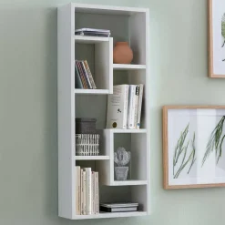 Hängeregale|Wohnzimmerregale*Pharao24 Weißes Hängeregal Salverna