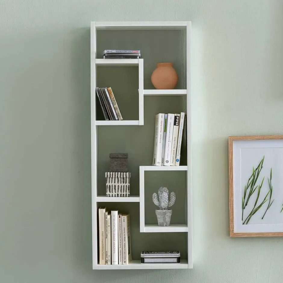 Hängeregale|Wohnzimmerregale*Pharao24 Weißes Hängeregal Salverna