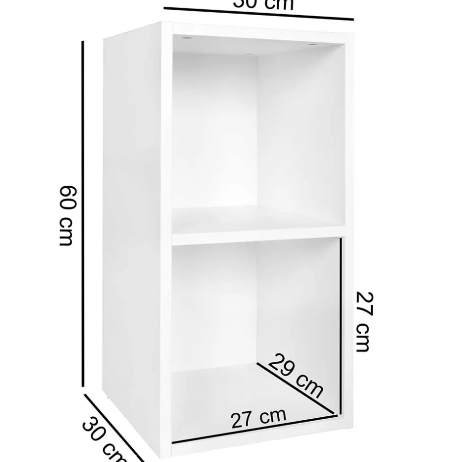 Wohnzimmerregale|Bücherregale*Pharao24 Weißes Standregal Salverna