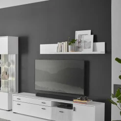 Pharao24 Weißes Wandregal 150 cm Paros><noscript><img width=