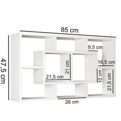 Hängeregale|Wandregale*Pharao24 Weißes Wandregal Austral
