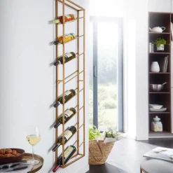 Hängeregale|Wandregale*Pharao24 Weinregal Goldfarben Angie