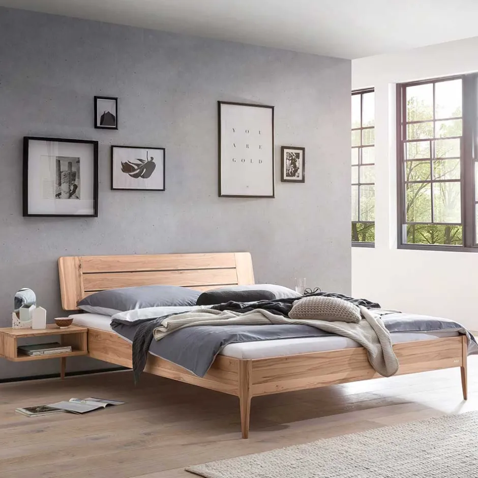 Pharao24 Wildbuche massiv Bett geölt Balys> Doppelbetten|Massivholzbetten