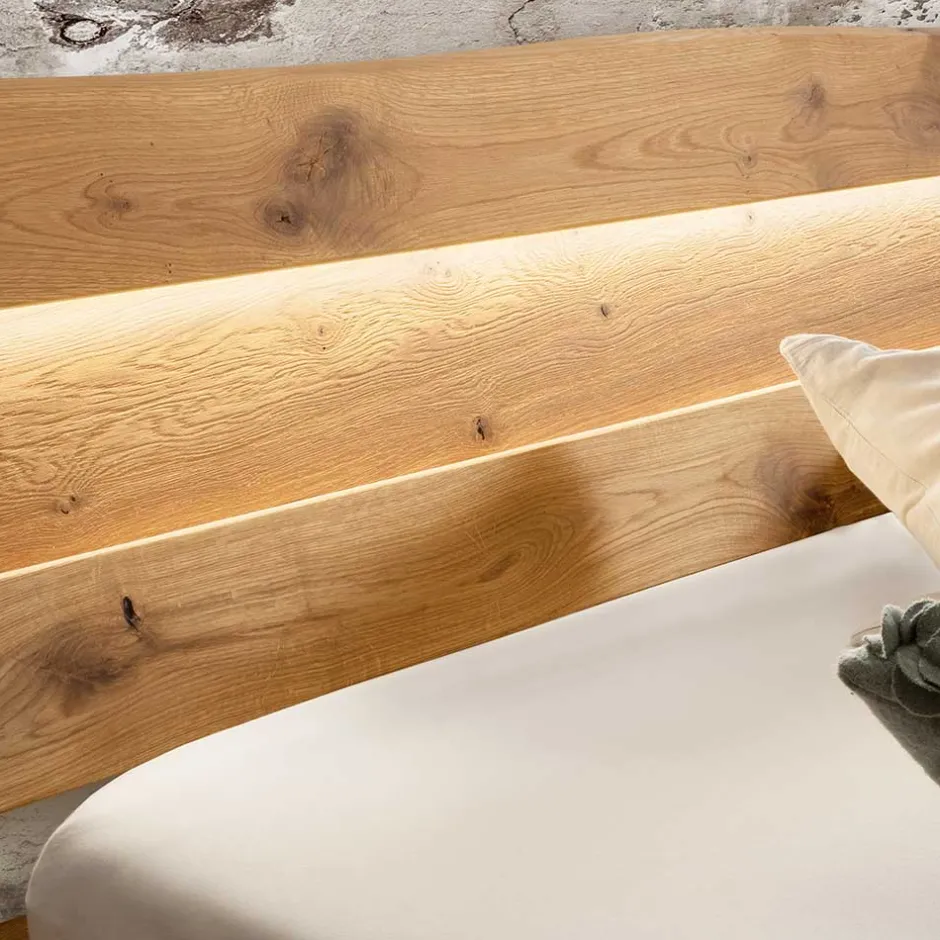 Pharao24 Wildeiche Balkenbett Useda> Doppelbetten|Massivholzbetten