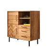 Küchenkommode|Wohnzimmerkommoden*Pharao24 Wildeiche Dielen Kommode Yalley